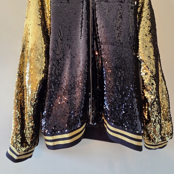 Forever21 Rare Vintage Style Unisex Sequin Boho Casual Festival Jacket Sz Large - Picture 10 of 13